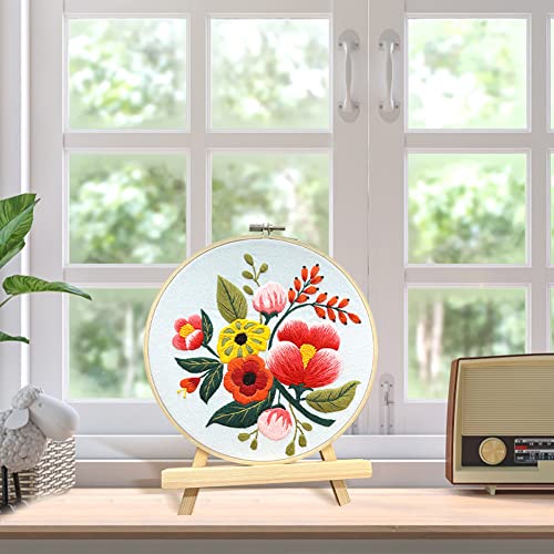4 conjuntos de kit de bordado engraçado para iniciantes, kit de bordado para artesanato de arte cost
