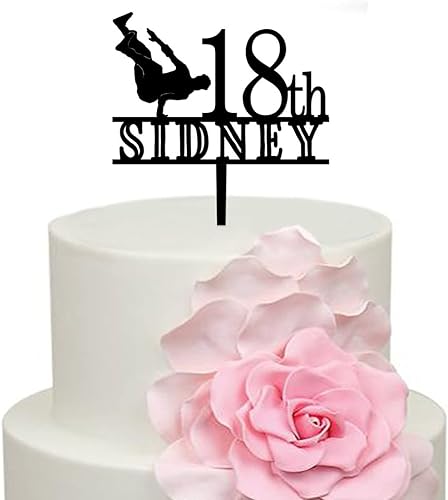 Miniatura 4 de Decoración para pastel de cumpleaños bailarín, decoración de pastel de cumpleaños personalizada para hombres y niños, decoración de pastel de