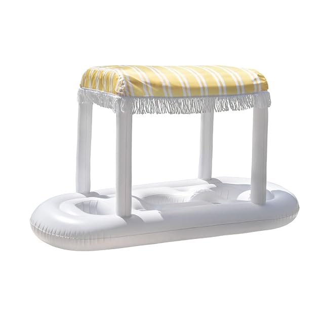 Flamingueo Flotador Bebidas Piscina - Colchoneta Piscina - 4 Posavasos - Tres Compartimentos - con Toldo