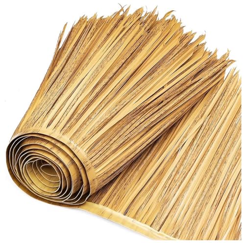Straw Roof Thatch Covering, Artificial Reed Thatch Roll Mexican Grass Roll For Tiki Bars, Huts...