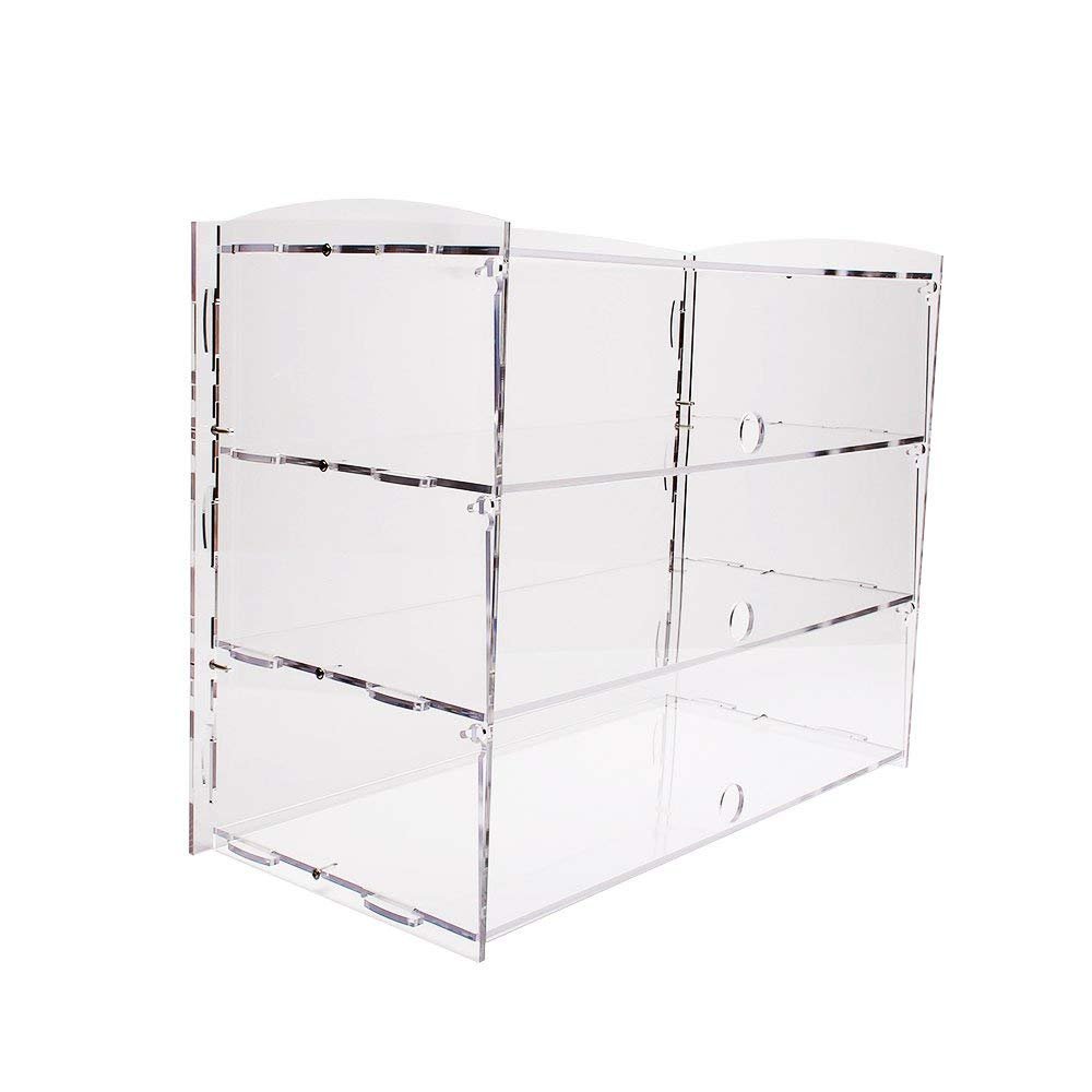 Display4top Transparent Acrylic Display Pastry Cabinet Cakes Donuts Cupcakes Pastries (3 Tier)