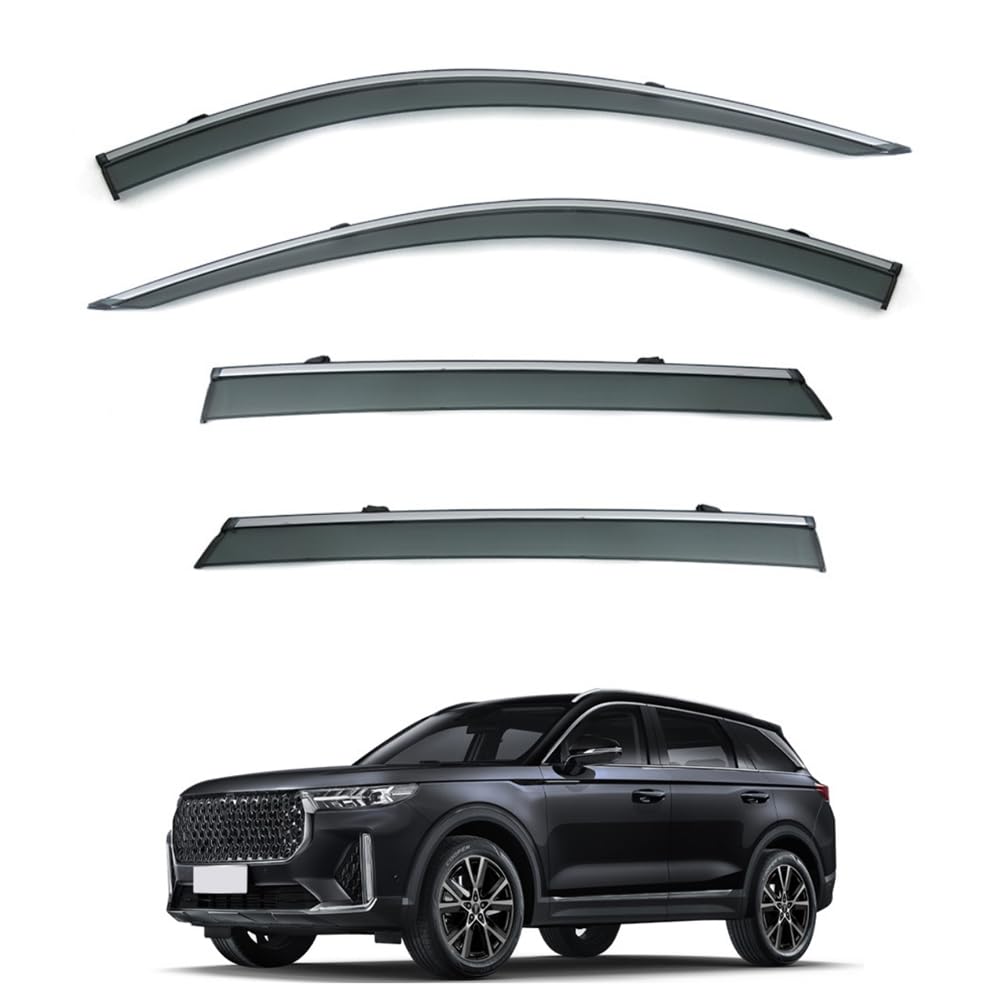 QOEMRHELT 4pc Set In-Channel Wind Deflectors, for FAW Bestune T99 2019-2024 Window Visors Rain Guards Vent Visors Rain & Sun Protection,Car Accessories