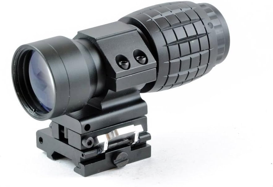 Tactical 3X Magnifier with Quick Flip to Side FTS Mount 42mm Center Height for Red Dot Sights