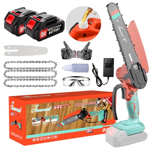 Fnorant Mini Chainsaw with 2x24V Batteries