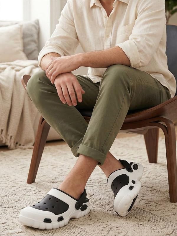 Image of Richmen Super Soft Stylish and Comfortable EVA Anti-Skid Men Sliders with Lightweight Cushioned Footwear Adjustable Back Strap Everyday Use Mules for Boys & Men's Clogs