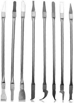 1 Set Electronics Repair Tools 8 in 1 Open Pry Tool Kit Dual End Flat Metal Spudge Cell Phones Electronics Devices