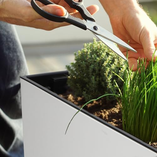 Miniatura 5 de Kadax Jardinera De Plástico, 18,5 X 55,7 Cm, 5 Colores, Maceta Con Cintas De Riego, Jardinera Para Balcón Con Inserto, Jardinera Para Exteriores, Cubo De Flores Blanco, Rectangular, Brillante