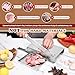 Moongiantgo Biltong Slicer Manual Meat Cutter with Scale - Stainless Steel Cutting Machine Hand Herb Root Slicer for Salami, Ham, Bacon, Vegetables, Deli, Ginseng, Fish (KD0270)