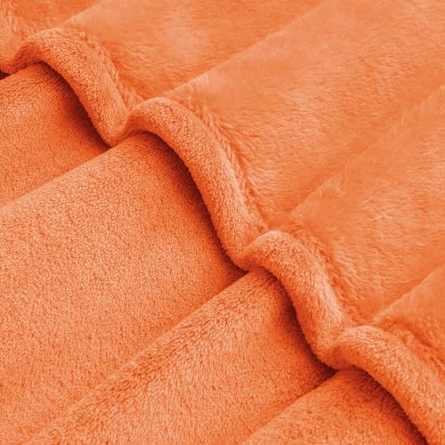 Image of BEDELITE Big Fleece Blanket - 120 inch x 120 inch (10' x 10'), Super Soft Fluffy Fuzzy Oversized King Blanket for Bed, Couch, Sofa, Camping, Fits Whole Family, Orange