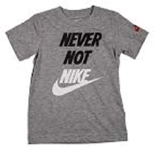 Boy's Never Not T-Shirt 86E754-042 (6, Dk Gr HTHR) Dark Gray Heather