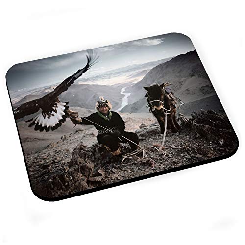Fabulous Tapis de Souris Chasseur Altai Mongolie Aigles Montages Vallee Photo Exceptionnelle