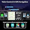 Écran CarPlay Voiture pour Carplay et Andoid Auto sans Fil - 7 Pouces Ecran Tactile avec Mirror Link - Autoradio Portable avec Caméra de Recul, Assistant Vocal/FM/AUX/TF Carte