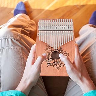 BIENKA 1 Set Portable Pouce Kalimba Portable Mbira Pouce Piano 17- Ton Doigt Kalimba Portable Instrument Cadeaux for… – Image 5