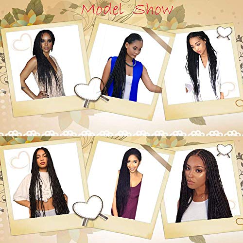 Mayloss Long Micro 3X Pre-Looped Synthetic Zizi Braids 10 Packs/Lot 28 Inch 50G/Pack 350# Color Thin Small Box Braid Crochet Twisted Hair Synthetic Kanekalon Braiding Hair Extension #TOP6