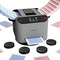 KPAW Mélangeur Automatique De Cartes X1 - 1 Ou 2 Jeux, Rechargeable USB-C, Faible Bruit, Pour Poker, UNO