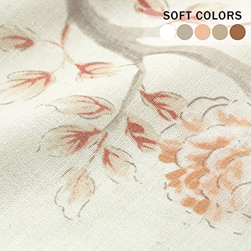 Leeva Kitchen Valances For Windows Dining Room Red Flowers, Watercolor Plant Pattern Rustic Design Thermal Insulated Curtains Valance For Living Room Bedroom, One Panel, 52X18 #TOP5