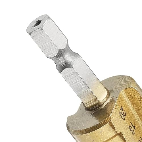 Miniatura 5 de Step Drill Bit 10pcs Step Drill Bit Set 14 Inch Hex Shank 5 Flute Countersink Drill Bit Set Automatic Center Punch