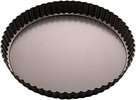 Forma para Torta e Bolo Redonda de Fundo Removível Antiaderente 24 ou 26cm com Fundo Falso (24cm)