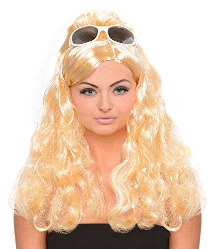 Blonde Bouffant Wig - 60s Style Housewife Wig with Beehive Poof