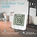 KADAMS Shower Clock Waterproof Bathroom Timer – Digital Wall Clock with Countdown, Magnetic Kitchen Clock with Temperature & Humidity, Suction Cup for Kids Shower Spa Sauna Cook Bath, White