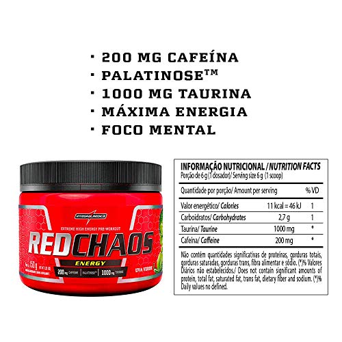 Red Chaos Energy 150g Integralmedica - Uva Verde