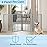 Pet Gate - 4-Panel Indoor Foldable Dog Fence for Stairs, Hallways, or Doorways - 72x24-Inch Retractable Wood Freestanding Dog Gates by PETMAKER (Gray)