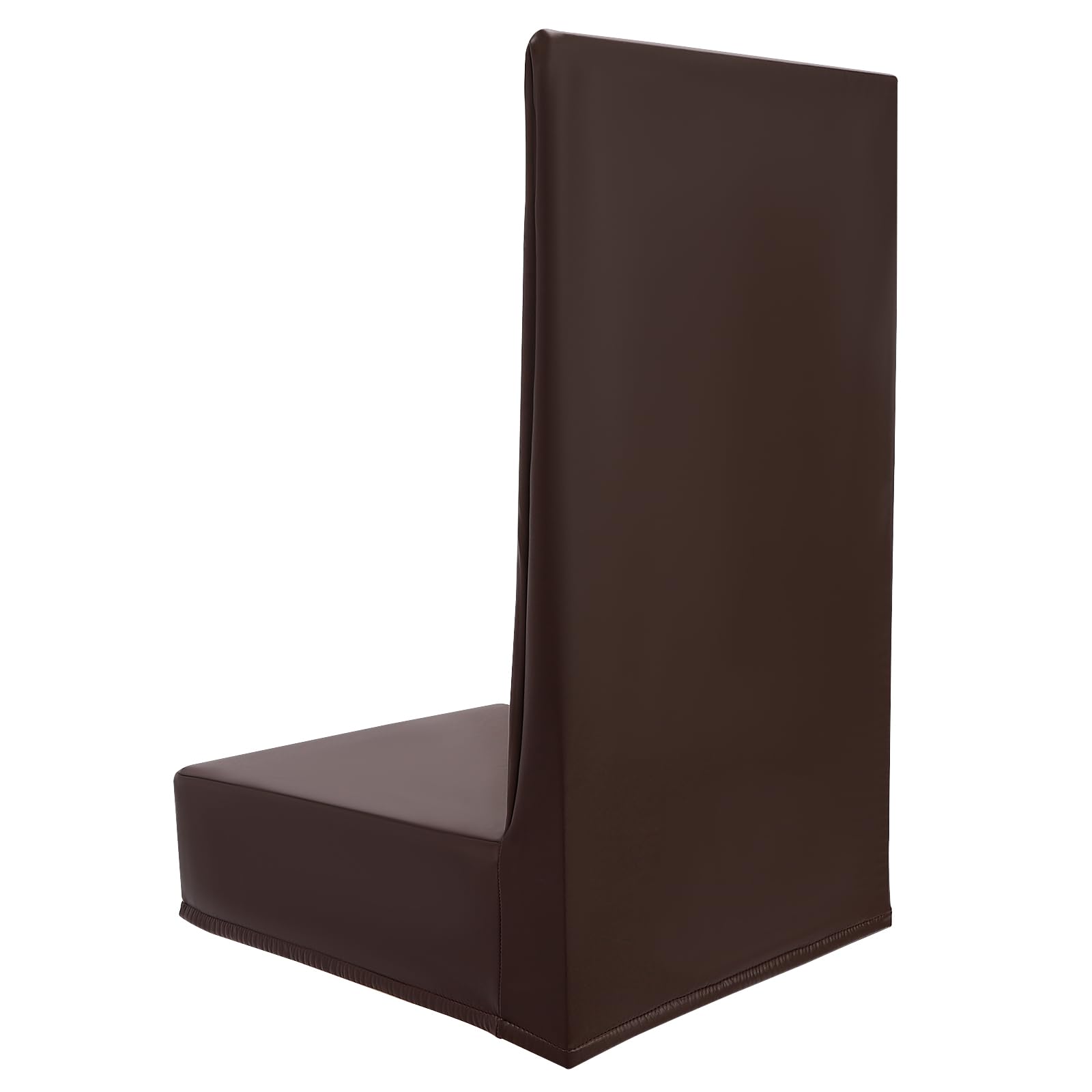 Juego de 6 fundas de silla de poliuretano, color café, elásticas, impermeables, para apartamentos, restaurantes, hoteles, bibliotecas, cafeterías, fáciles de limpiar