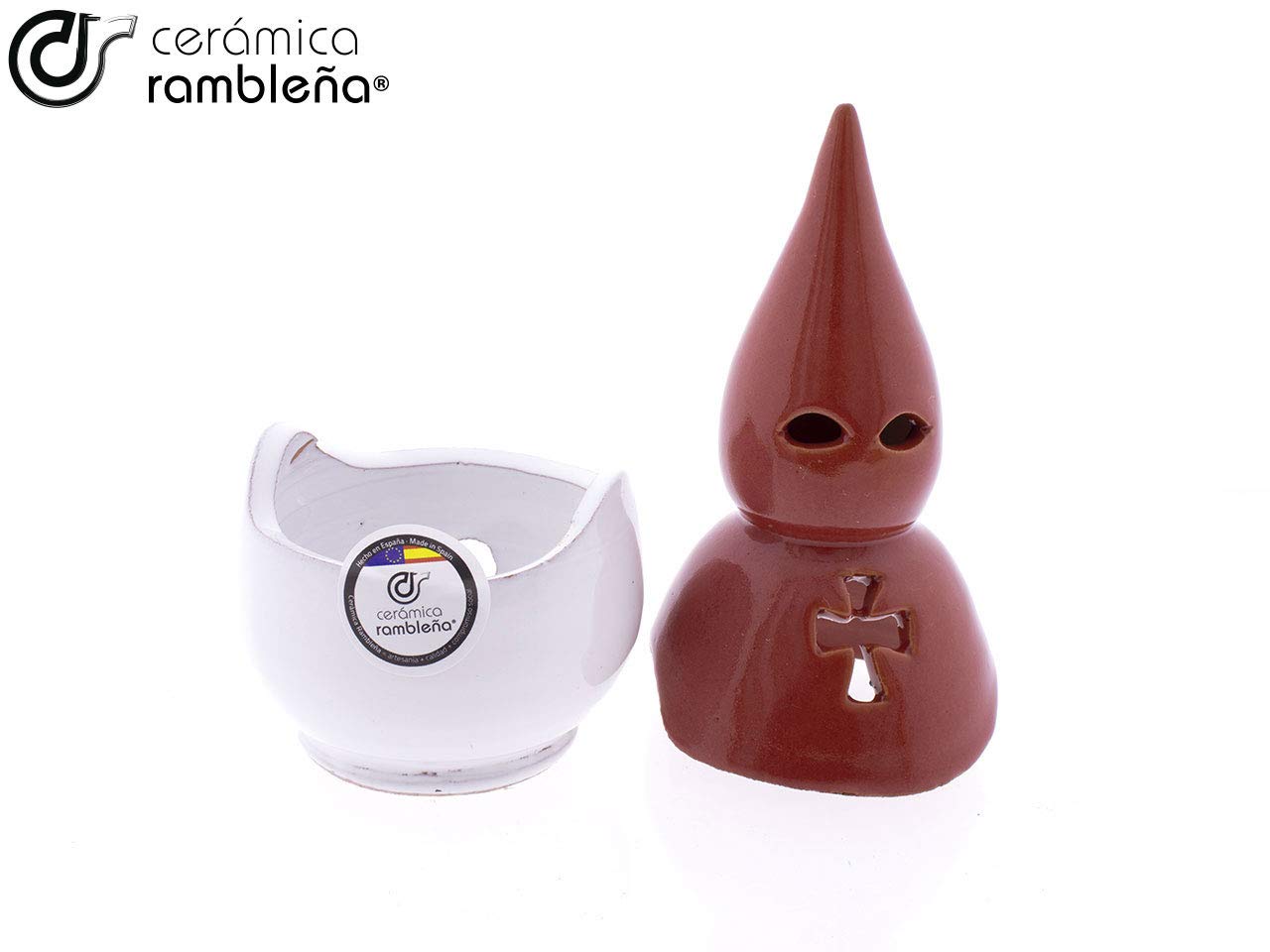 Encensoir nazarène blanc et rouge – Brûleur Encens – Encens Religieux – Encens de Bar – Encens Originaux – Encens Hebdomadaire de Noël 9 x 9 x 19 cm