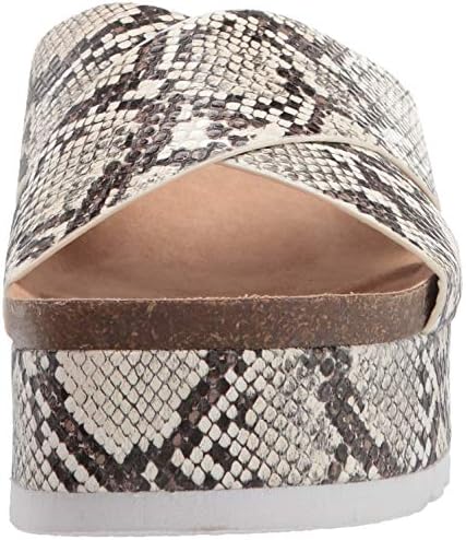 Dirty Laundry by Chinese Laundry Women's Platform Slide Sandal, Cream Snake, 7 | Image 1