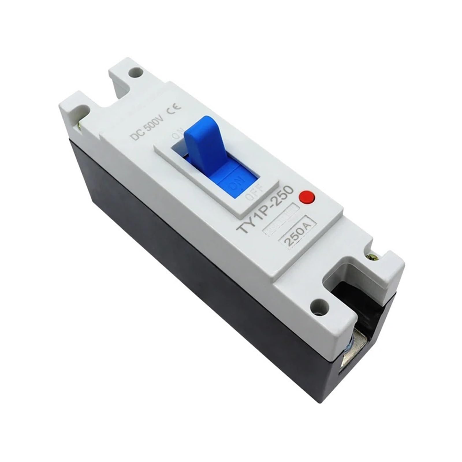 250A 1 biegunowy DC500V DC solarny odlewany wyłącznik zasilania MCCB ochrona przed przeciążeniem Ochrona przełącznika do fotowoltaicznego PV (rozmiar: 1, kolor: 100A)