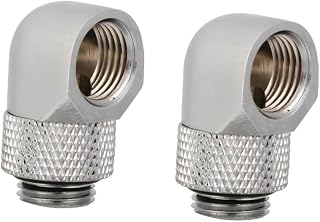 CAXUSD Adaptador USB 2 Peças 90 Acessórios De Carregador Adaptador USB PC Adaptador De Tubo De Resfriamento De Água G1/4 Adaptador G1/4 Encaixe Ângulo Reto Conector De Plugue