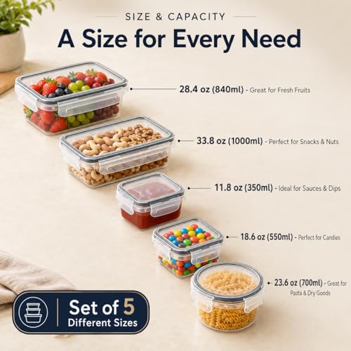 SFSSSYL 12-Pack Airtight Storage Containers with Lids for Kitchen Pantry by SFSSSYL - Used condition - Image 8