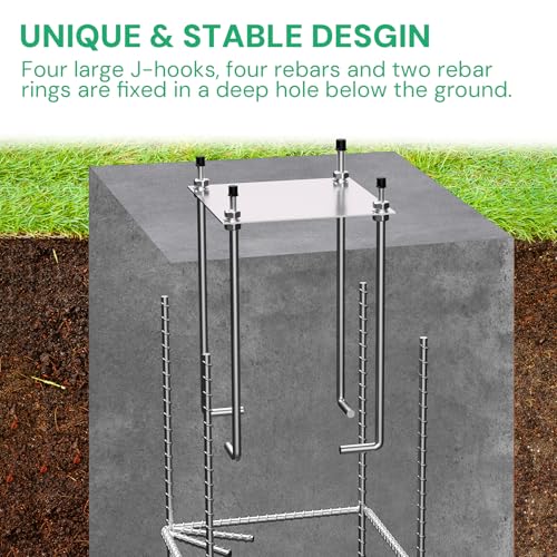 Utag 7\" Basketball Hoop Anchor Kit - Universal Fit Ground Anchor Kit, Easy Relocation & Secure Stabilization, Compatible with Most Basketball Goals - Thumbnail 4