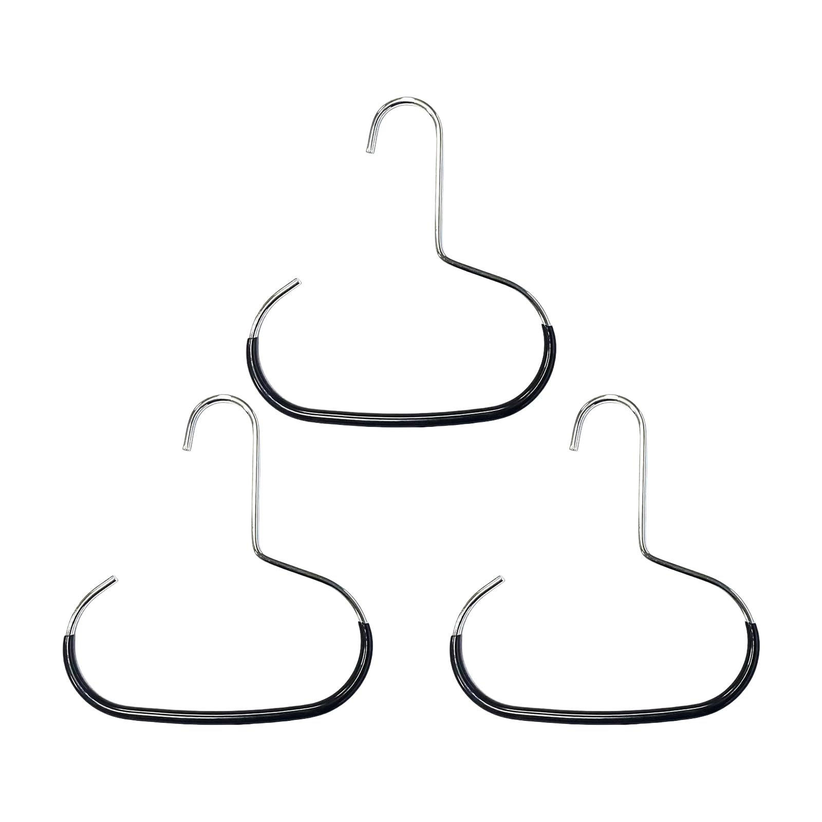 Woedpez Black 3Pcs Multifunctional Steel Hanger Systems For Hats Scarves Ties Closet Organizers Home Baseball Caps Storage Essential Dormitory Space Optimization Rack