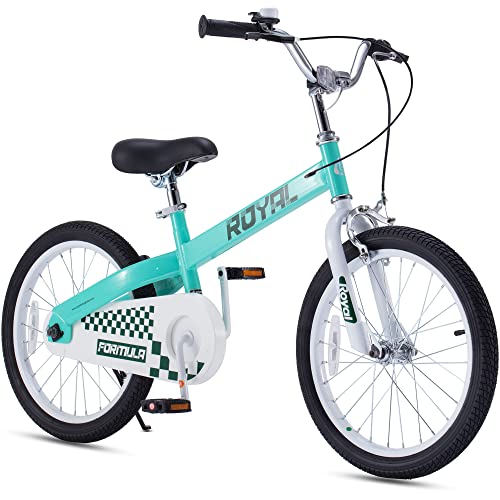 RoyalBaby Formula Kids Bike Boys Girls 20 Inch Wheel Bicycle with Kickstand Ages 7+ Years, Teal