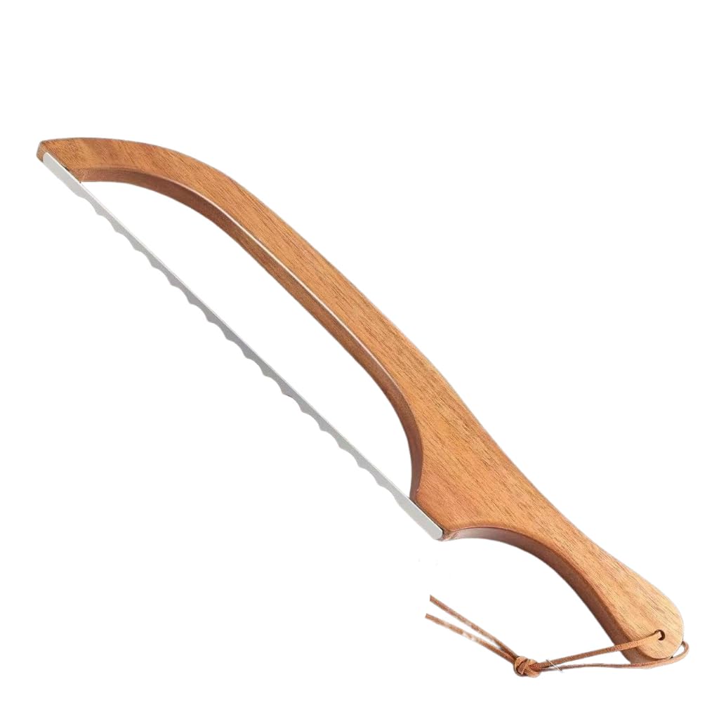 Faca De Pão Serrilhada Lâmina Aço Inoxidável Com Cabo Madeira | Steel, Wood Handle,