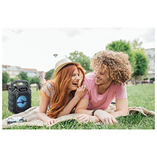 iLive ISB199B Wireless Tailgate Party Speaker, with LED Light Effects and Built-in Rechargeable Battery, Black - Thumbnail 4