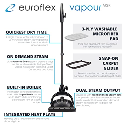 Reviews for Euroflex Vapour M2R Steam Mop High Pressure Steam Cleaner for Floors BestViewsReviews