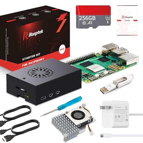 iRasptek Raspberry Pi 5/ラズベリーパイ5 RAM 16GB — 256GB ラズベリーパイ OSをプリインストー
