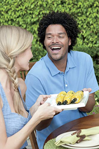 Weber Maiskornhalter Set (4 Stück) inkl. Kasten zum Aufbewahren, Halter-Nylongriffe mit Daumenfurchen für sicheres und komfortables Handhaben - Schwarz (6489)