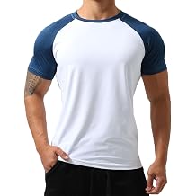 Mens Gym Muscle Short Sleeve Sweat Workout Shirts Quick Dry Stretchy Athletic T-Shirts for Men T77