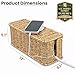 Cable Management Box, Handmade Rattan Cable Organizer with 2 Open Slots, Cord Hider for Power Strip, Router & USB Hub, Registered U.S. Design Patent (D1,112,102), 13