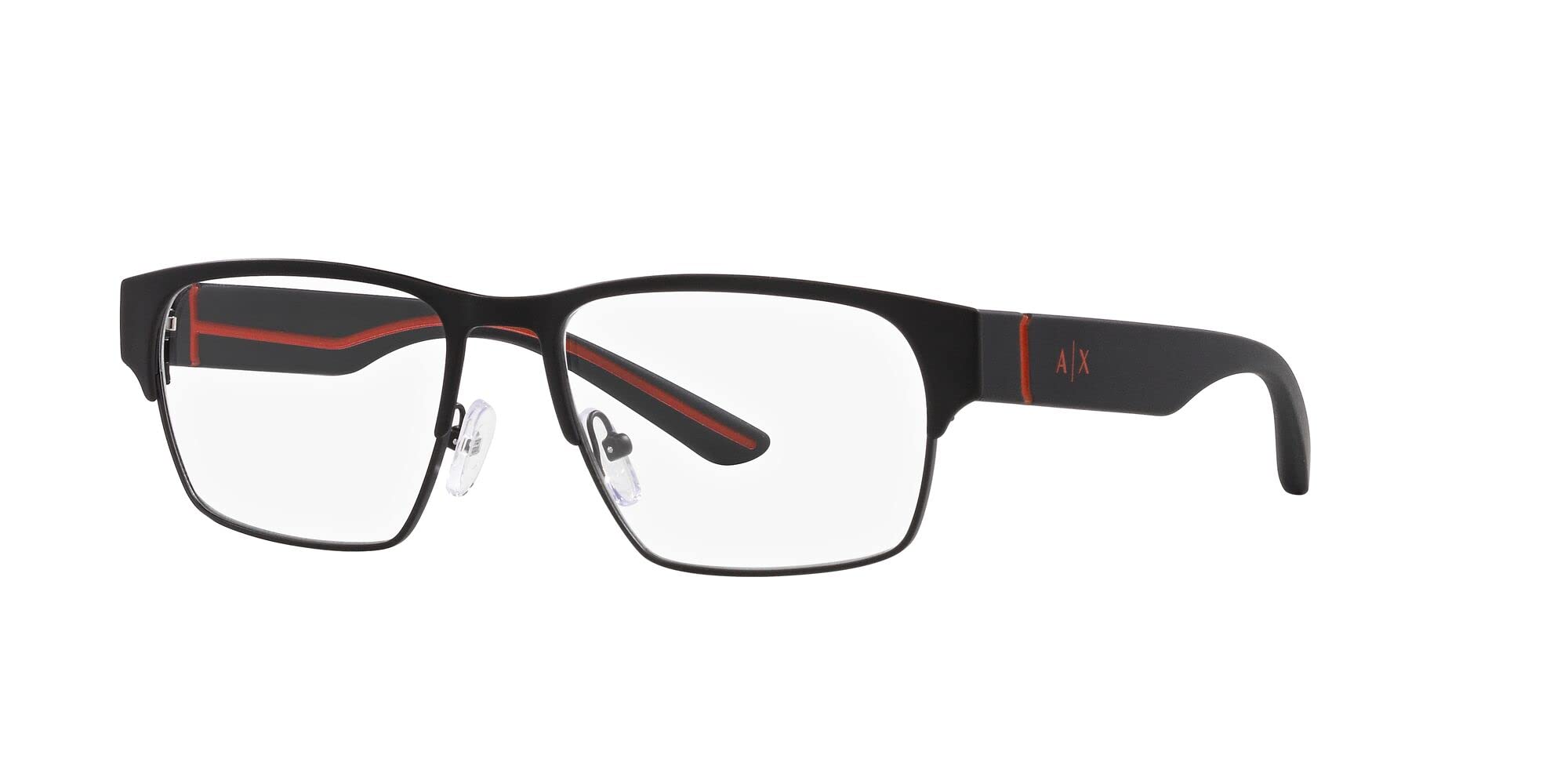 A|X ARMANI EXCHANGE Men's AX1059 Rectangular Prescription Eyewear Frames, Matte Black/Demo Lens, 54 mm