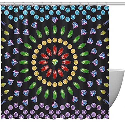 Rideau de douche coloré pour éviter les éclaboussures des enfants avec strass déco - 2