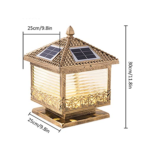 Éclairage de Poteau Solaire Étanche Lampe de Colonne Réglable par Télécommande - 6
