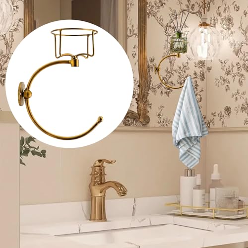 Hand Towel Holder For Bathroom Wall, Vintage Towel Hook With Wall Candle Holder For Bath Kitchen Centerpiece Hotel Friends Home - Cosy Home Interiors Hand Towel Holder For Bathroom Wall, Vintage Towel Hook With Wall Candle Holder For Bath Kitchen Centerpiece Hotel Friends Home - Image 2