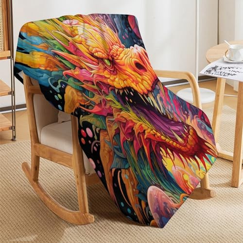 Couverture flanelle dragon contre le froid en toute saison - 8