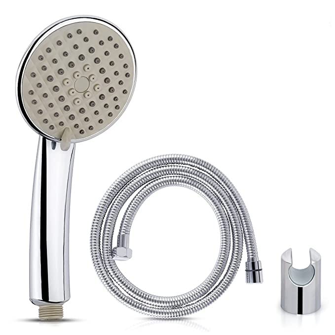 Supreme Bazaar ABS Plastic 5-Flow Modes Hand Shower Head with 1.5mtr Stainless Steel Tube and Wall Hook | Bathroom Shower | Hand Shower (Set of 1)