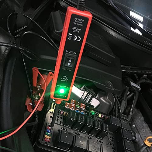 Bibabala Power Circuit Probe Tester Test Light 6-24V Dc Circuit Tester Automotive Electrical Tester Polarity Identify Continuity Tester With Indicator Light, Long Probe #TOP7