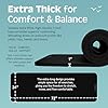 Retrospec Solana Yoga Mat 1" Thick w/Nylon Strap for Men & Women - Non Slip Exercise Mat for Home Yoga, Pilates, Stretching, Floor & Fitness Workouts - Black